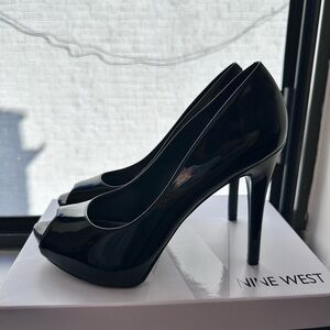 Nine West Hethr Platform Peep Toe Pumps